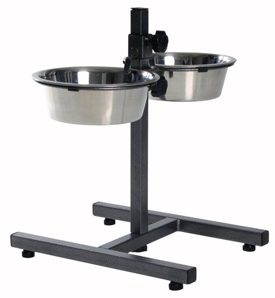 Trixie Verstelbare hondenvoederbak - 3.6 L - 20 cm - Zilver