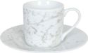 Könitz tasse à expresso avec soucoupe Silver Splash, porcelaine, 85 ml, argent