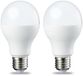 Amazon Basics LED E27 Edison schroeflamp, 13 W (gelijk aan 100 W), warm wit, niet-dimbaar pakket van 2 stuks, energielabel E