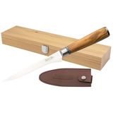 Katana Saya Olive Wood 15 cm uitbeenmes, Japans 67-laags VG-10 Damascus roestvrij staal, handvat van natuurlijk olijfhout, keukenmes