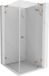 Mexen Lunar L cabine de douche porte battante droite 100 x 100 cm, transparent, cuivre brossé