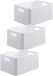 Rotho Country Set van 3 opbergboxen 6l in rotan-look, Kunststof (PP) BPA-vrij, wit, 3 x A5/6l (28.0 x 18.5 x 12.6 cm)