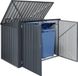 en.casa Abri conteneur Grebin gris foncé 112-131x173x101 cm