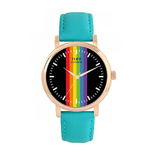 Toff London Pride Lineaire zwarte wapenstokken Horloge 5059911021425