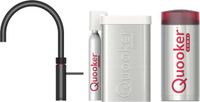 Quooker Cube Fusion Round Mat Zwart met Combi Boiler