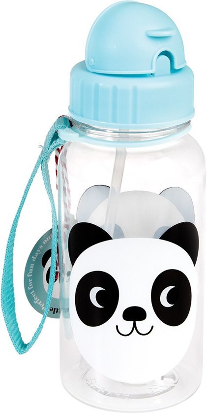 dotcomgiftshop Waterfles - Drinkfles - Rietjesbeker panda