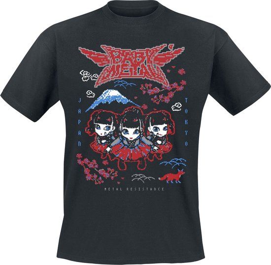 Babymetal Pixel Tokyo Heren T-shirt - zwart - XXL