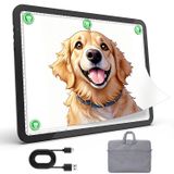 A3 LED-lichtpad, oplaadbaar, 4000 mAh, met tas, Noir