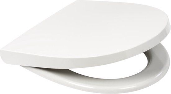 Plieger Zano Compact Closetzitting - D-vorm - Softclose - Wit