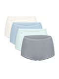 Sloggi Women Basic+ Maxi (4-pack) - dames slip - wit - lichtblauw - lichtgroen en grijs