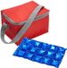 Bellatio Design Lunchtas / koeltas klein - rood - incl koelelement - blikjes - medicijnen - lunch - 20 x 13 x 13 cm