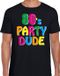 Bellatio Decorations Verkleed T-shirt voor heren - Zwart - 80s Party Dude - Jaren tachtig / Disco Themafeest - Maat XL