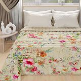 PETTI Artigiani Italiani - Sprei voor Frans bed, 220 x 260 cm, 100 g/m², omkeerbaar, voor Frans bed, licht dekbed, lentetaupe, 100% Made in Italy