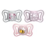 Chicco PhysioForma Light, Kalmerende siliconen speen voor 2-6 maanden, met siliconen zuiger, licht en ademend, ergonomische vorm, ondersteunt de juiste mondontwikkeling, roze, 2 stuks