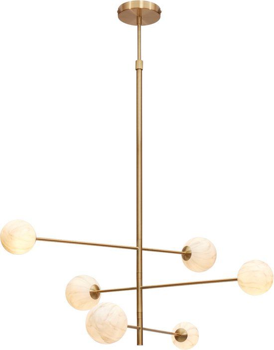 it's about RoMi Hanglamp Carrara - Goud/Wit - 100x100x95cm - 6L