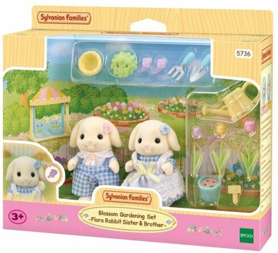 Sylvanian Families 5736 Tuinierenset - Bloemen Hangoorkonijn Broer & Zus