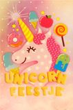 Interstat Imagebooks (Interstat) Uitnodigingskaarten - Eenhoorn - Unicorn feestje - 6st.