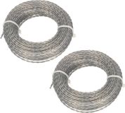 KOTARBAU® Set van 2 kernversterkte grastrimmerdraad 2,4 mm x 15 m (30 m) draadspoel voor bosmaaiers professioneel
