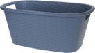 Bathroom Solutions Grijsblauwe wasmand 35 liter 60 x 40 x 25 cm - Kunststof/plastic draagmand