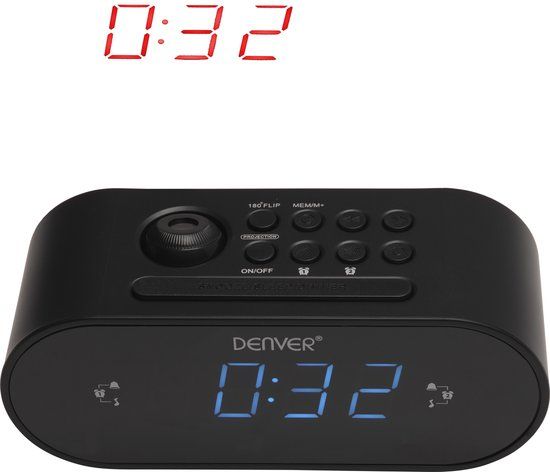 Denver CRP-717 - Wekkerradio met Projectie - FM Radio - Zwart