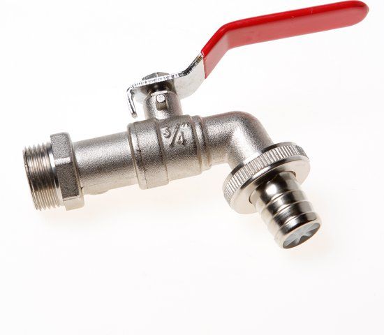 Algemeen Kogelkraan met wartel 3/4" - Messing - Grijs/Rood - 7433643368368