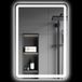 Homcom Miroir de salle de bain - 100 x 70 cm - Argent - Éclairage LED intégré