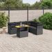 Maison Exclusive - Ensemble de jardin, 7 pièces, avec coussins, noir, en polyrotin