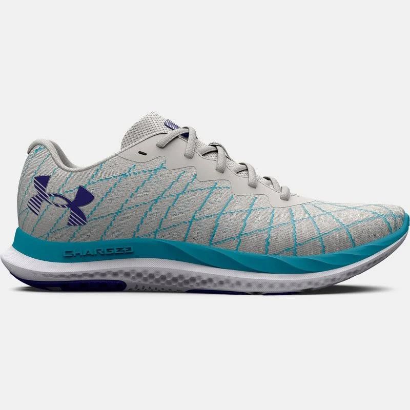 Under Armour Charged Breeze 2 Women's Running Shoes - Grey/Turquoise - US 7.5 / EU 38.5