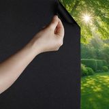 Homewell® Verduisterende Raamfolie - 120x300cm - Statisch & Herbruikbaar - 100% Lichtdicht - Raamfolie Zwart - Zonwerend & Anti-inkijk