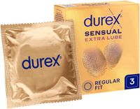 DUREX SENSUAL EXTRA GLIJMIDDEL CONDOOMS 3 STUKS
