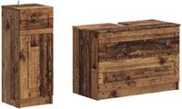vidaXL - 2-delige - Badkamerkast - Set - UTRECHT - Oud hout