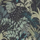 A.S. Création Metropolitan Stories 2 Botanisch Behang Groen Zwart Vliesbehang 10.05 m x 0.53 m