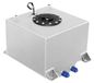 Réservoir de carburant en aluminium - 5 gallon / 20 litre - 38,5 x 31 x 21,5 cm - Gris