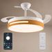 M mimotec - Plafondventilator Cami Star LED wit Ø107cm, afstandsbediening, DC-motor, 6 snelheden, stil, intrekbare vleugels, zomer-winterfunctie, timer, CCT