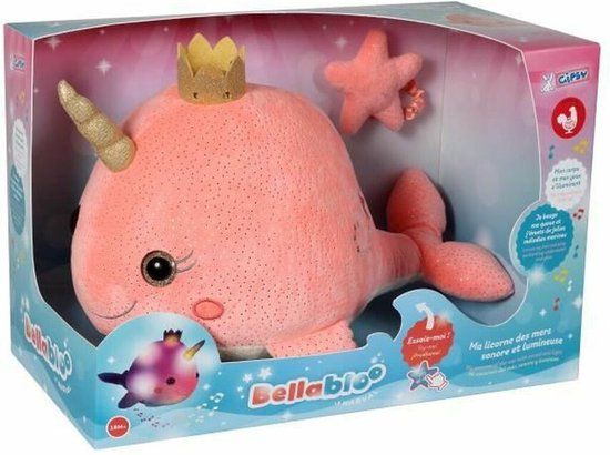 GIPSY Bella Bloo De muzikale en lichtgevende Narwhal 35 cm