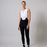Acelera Pro Fietsbroek Dames met Zeem Lang - Winter Wielerbroek Thermo - Koersbroek met Bretels - Zwart - Maat S