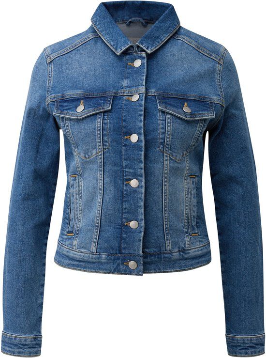 QS s.Oliver QS Indoor-Jacke Vrouwen Blauw Katoen/Elastaan Regular Fit XS
