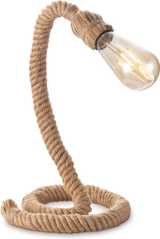 Home Sweet Home Pier Rope Tafellamp - Landelijk - Jute - E27 - 35cm
