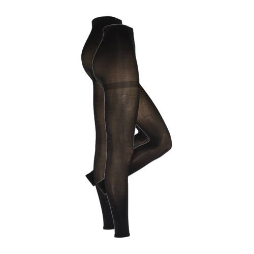 anytime Voetloze Panty 60 Denier - Zwart - Set van 2