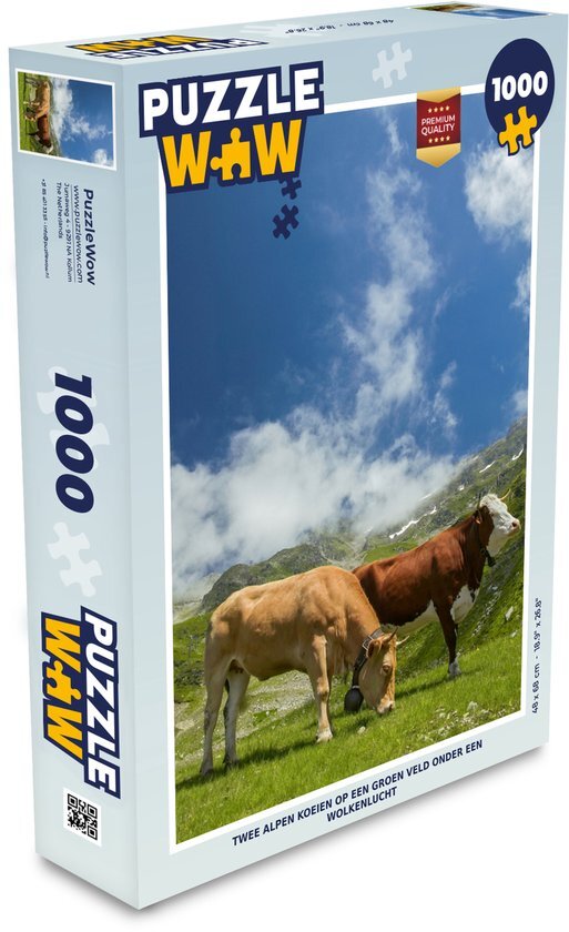 MuchoWow Puzzel Koeien - Licht - Alpen - Legpuzzel - Puzzel 1000 stukjes volwassenen