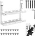 Maclean - Kabelopbergsysteem voor onder het bureau - Kabelgoot 2 niveaus - max. belasting 5kg - Wit - MC-104 W