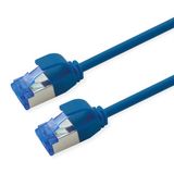 Roline Patchkabel Kat.6A (Class EA) S/FTP (PiMF) , LSOH, PoE, blauw, 2 m