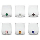 Zafferano Bilia Bicchieri Multicolor 44 cl Set 6-delig in Vetro Borosilicato Fatto a Mano
