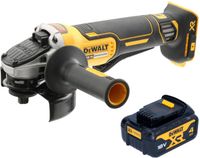 DeWalt DCG 406 N accu haakse slijper 18 V 125 mm borstelloos + 1x accu 4,0 Ah - zonder oplader