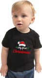 Bellatio Decorations Shoppartners Bv My First Christmas Kerst T-shirt Zwart Babys Maat 80