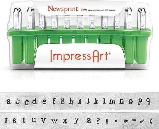 Impress Art Slagletters Newsprint, luxe, Klein, 3 mm