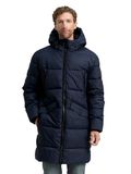 TOM TAILOR Regular fit gewatteerde lange jas met capuchon