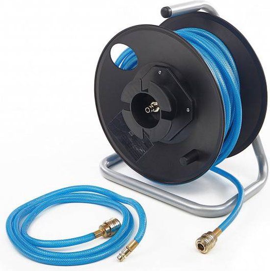 HBM 20 meter luchthaspel - Blauw - Metaal - 1 jaar garantie