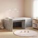 Maison Exclusive - Lit haut pour enfants avec bureau, gris béton, bois d'ingénierie