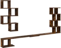 vidaXL Wandrek voor televisie, rookeik, 200 x 15 x 94 cm